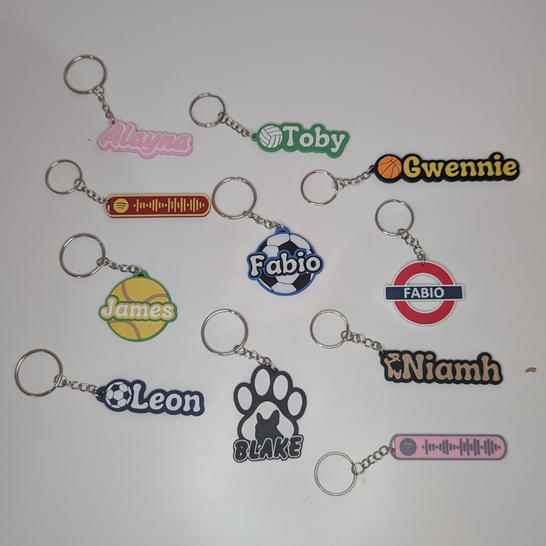 Custom Name Keyrings