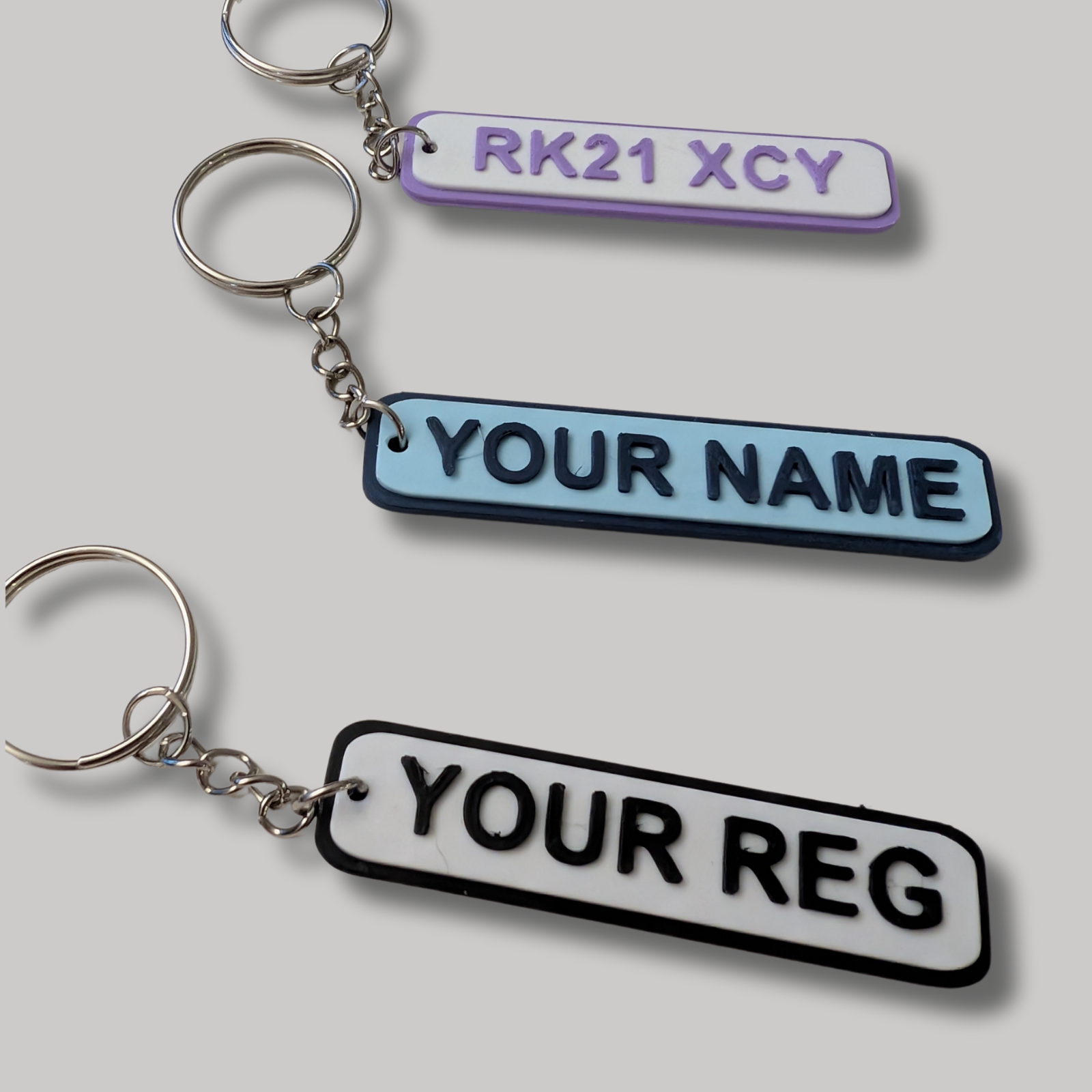 Personalised Car Registration Number Plate Keyring