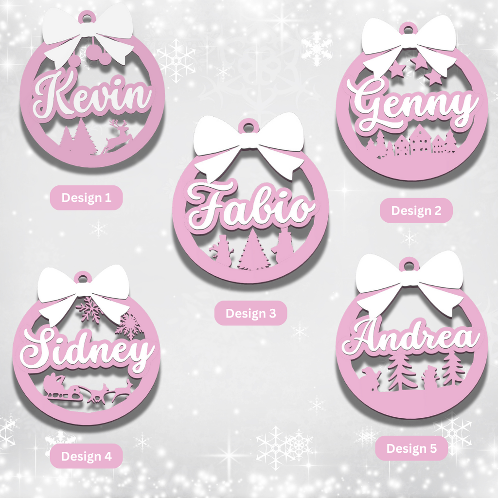 Christmas Tree Personalised Bauble Ornament Decoration