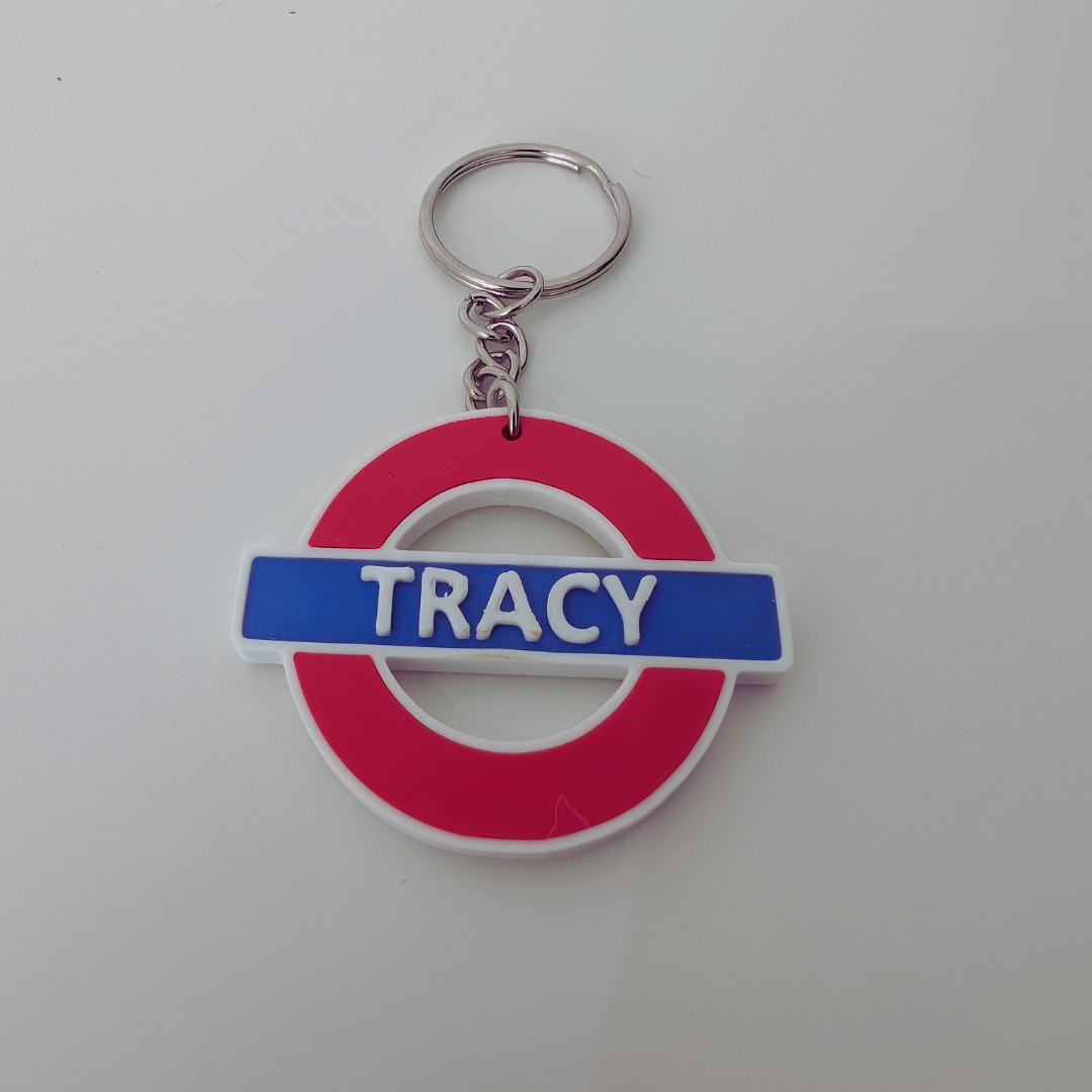 London Underground Personalised Name & Colour Keyring