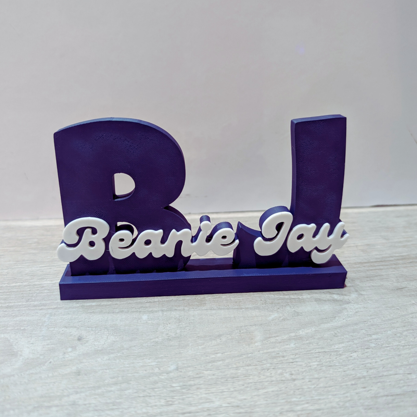 Personalised Couple Name Display with Initials, Decorative Standing Sign