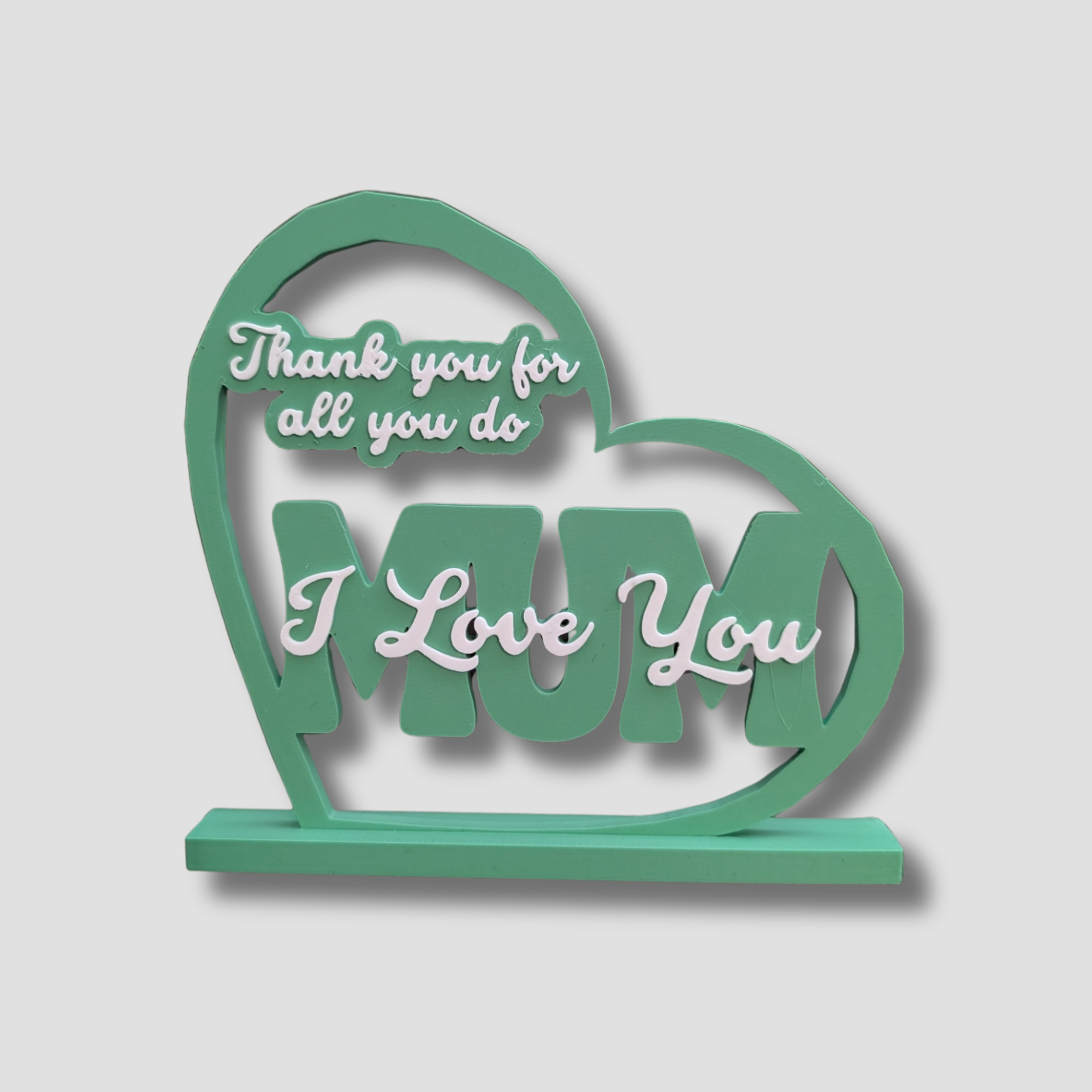 Heart-Shaped Mum I Love You Birthday Mothers Day Gift For Mum Mummy Novelty Plaque