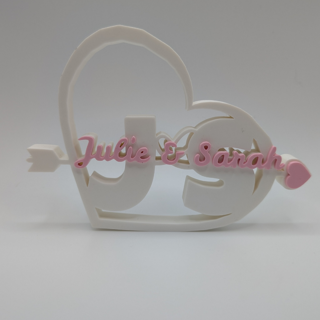 Personalised Heart Design with Initials and Names