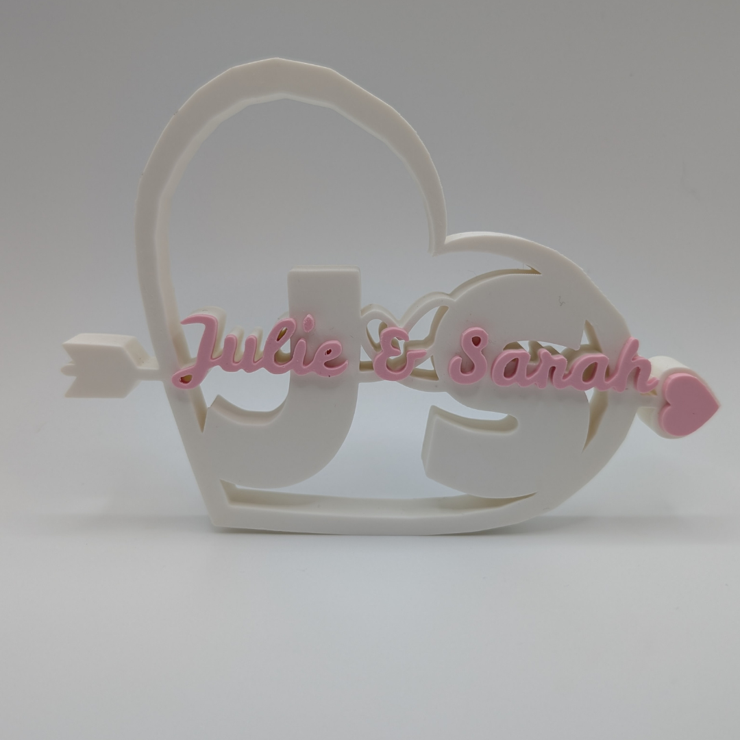 Personalised Heart Design with Initials and Names