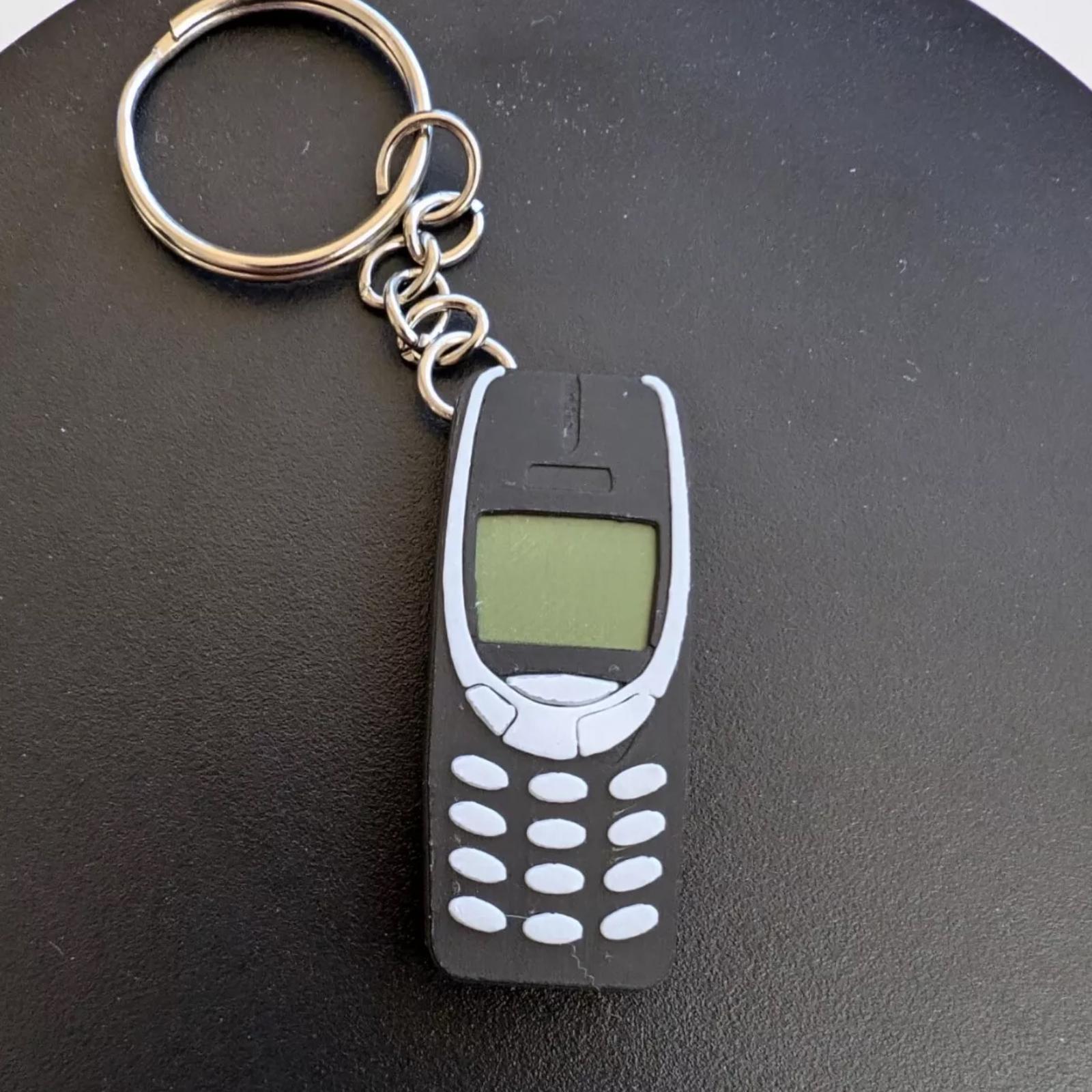 Vintage-iconic Nokia 3310 keychain, bag charm and school bag