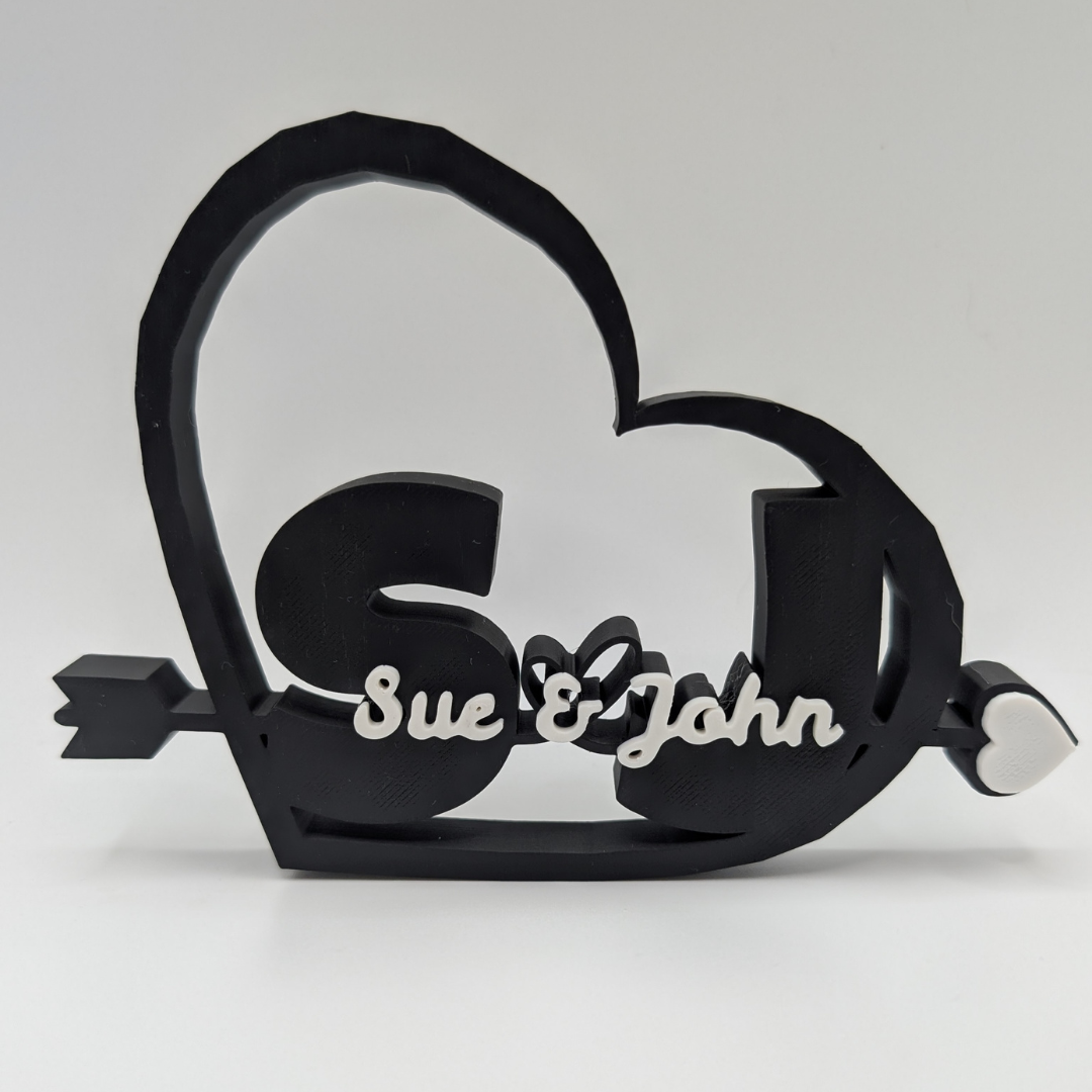 Personalised Heart Design with Initials and Names