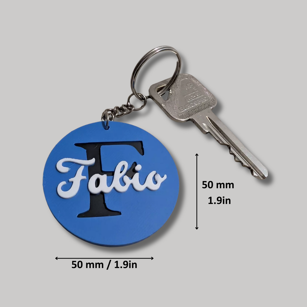 Personalised Initial Keyring with Name