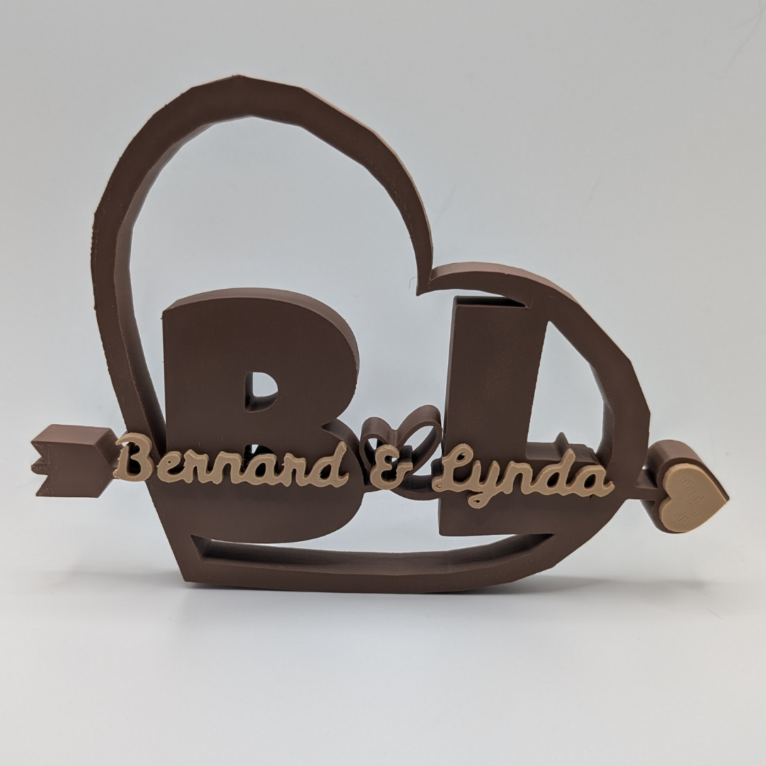 Personalised Heart Design with Initials and Names