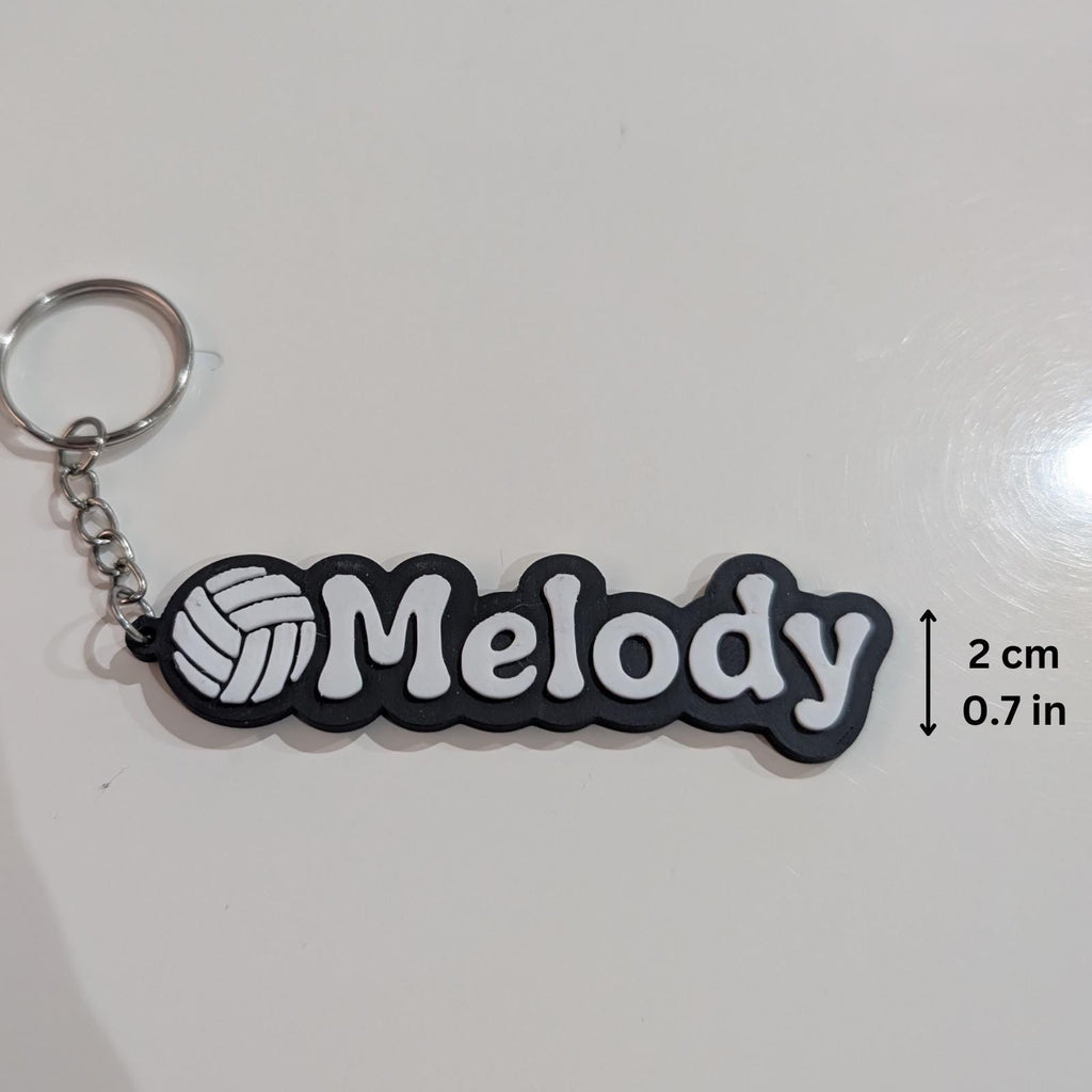 Personalised name and colour Volleyball Keychains