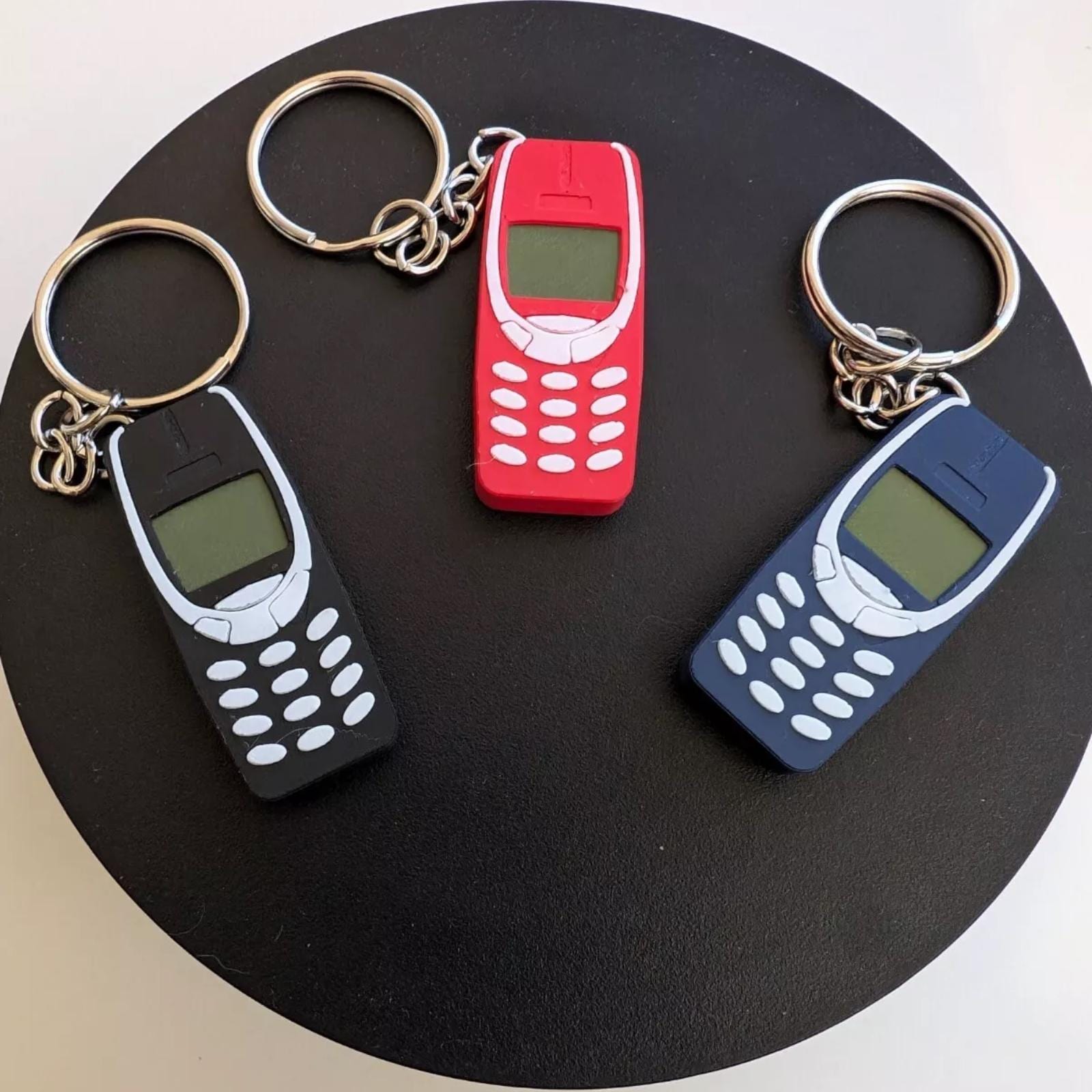 Vintage-iconic Nokia 3310 keychain, bag charm and school bag