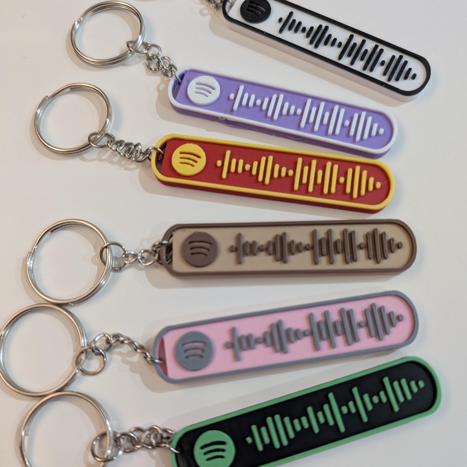 Spotify Music Code Keyring, Custom Music Song Keyring