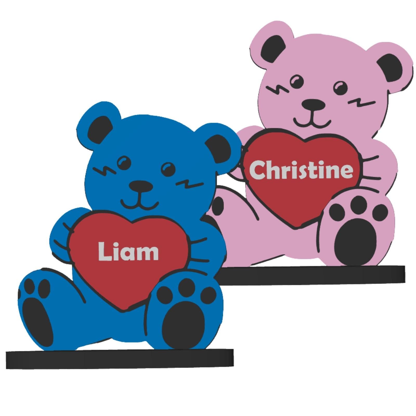 Personalised Newborn Baby Boy Girl Present Keepsake Christening Gift teddy bear