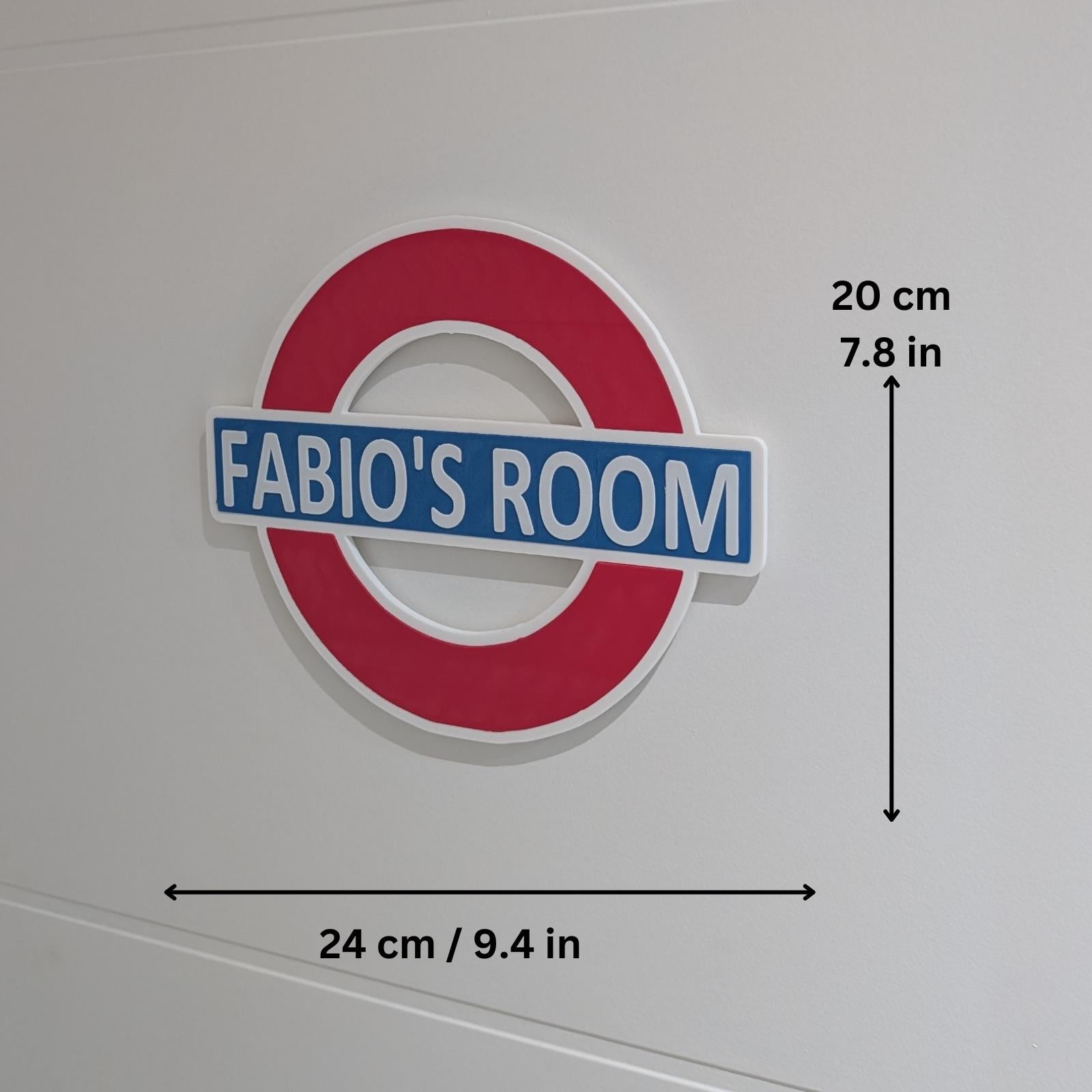 London Underground Personalised Name Door Plaque