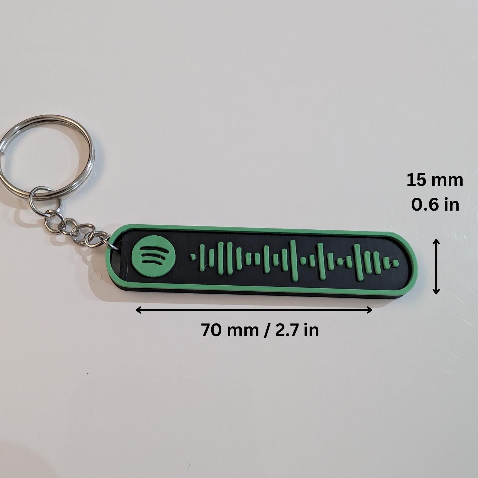 Spotify Music Code Keyring, Custom Music Song Keyring
